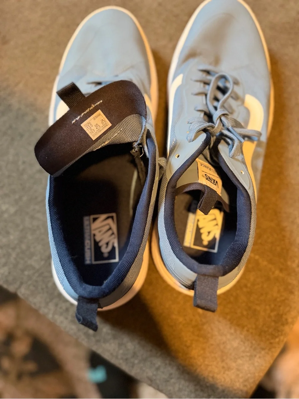 Men’s Vans Ultrarange Light Blue and White Sneakers